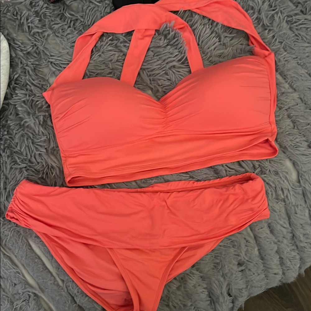 La Blanca Vibrant Coral Bikini Set